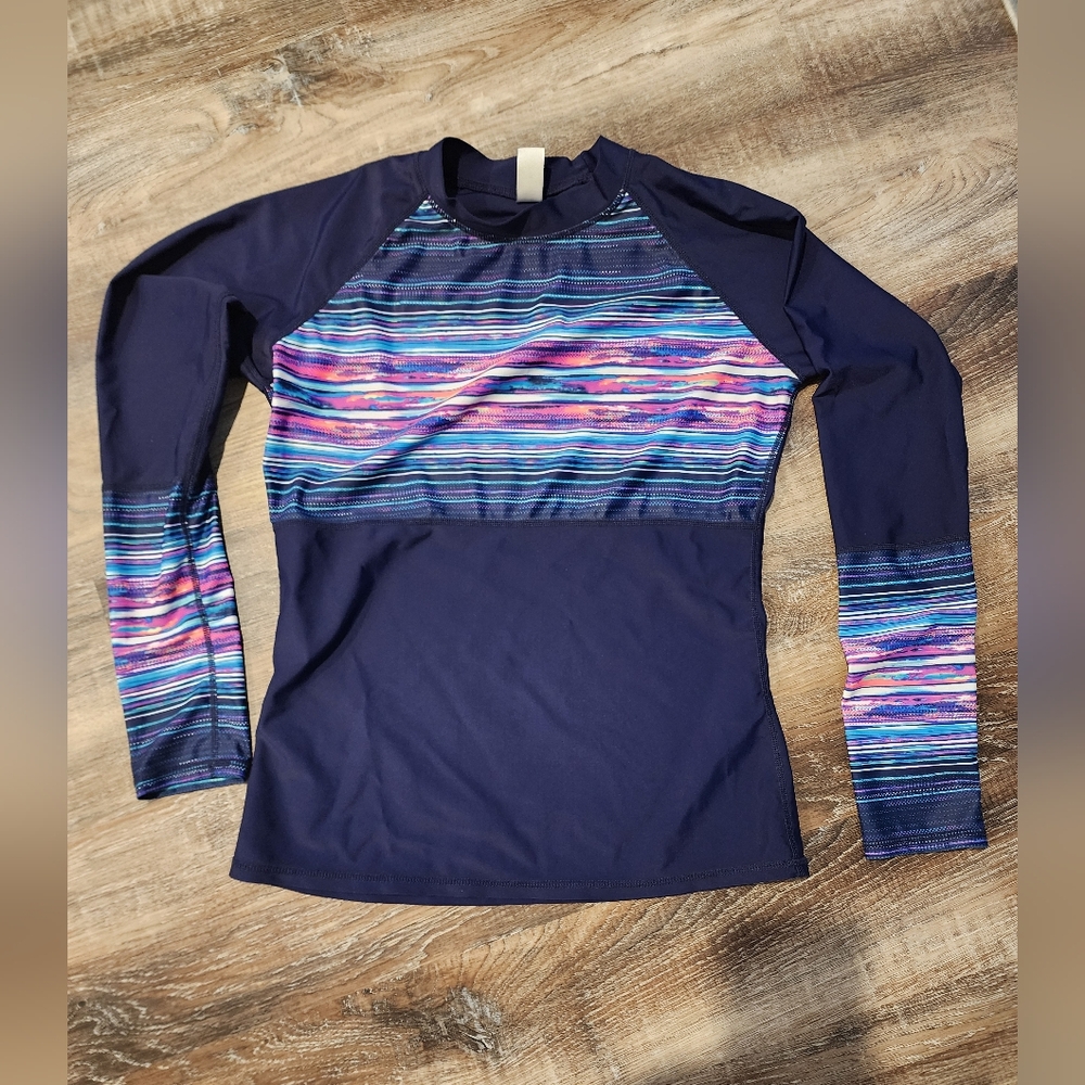Women/Teen Long Sleeve Block Swimwear UPF 50+ Sun Protection Running